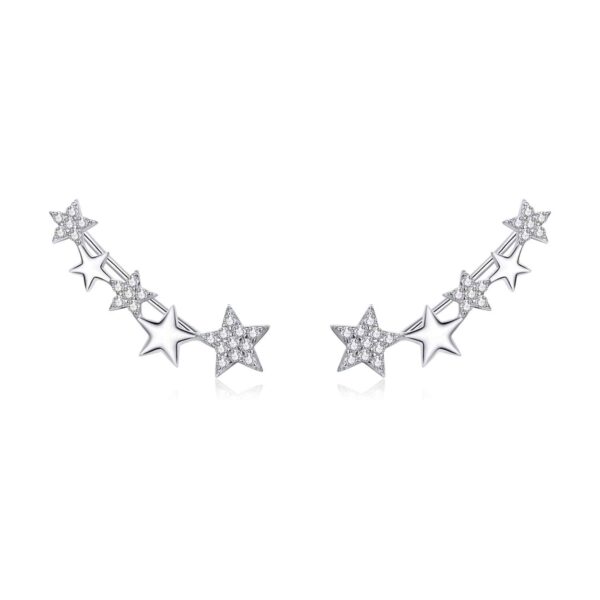 Cercei din argint Shiny Stud Star