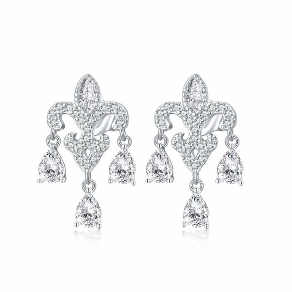 Cercei din argint Sparkling Flower