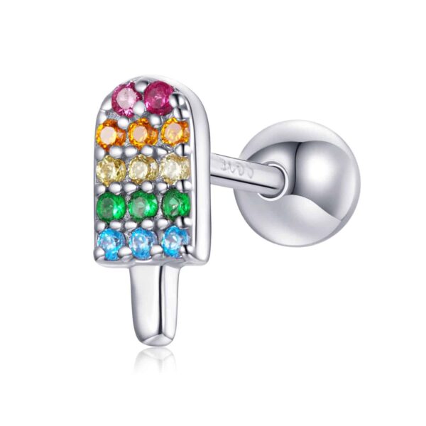 CERCEL din argint Studded Rainbow Icecream