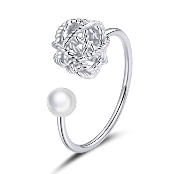 Inel din argint reglabil Silver Ball