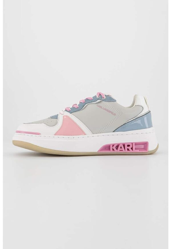 Pantofi sport de piele cu aspect colorblock