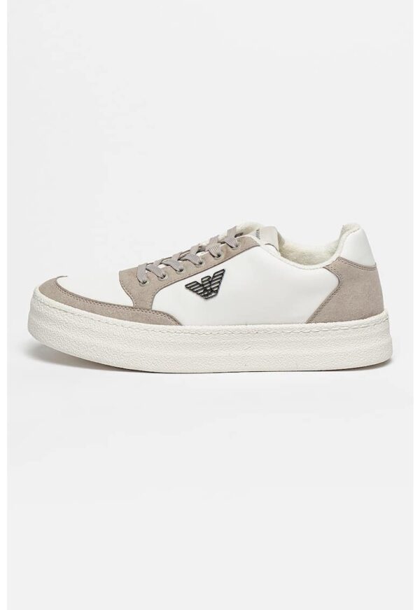 Pantofi sport cu garnituri de piele