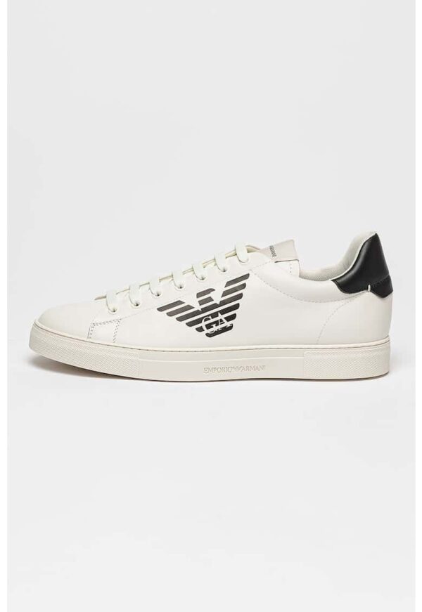 Pantofi sport de piele cu imprimeu logo