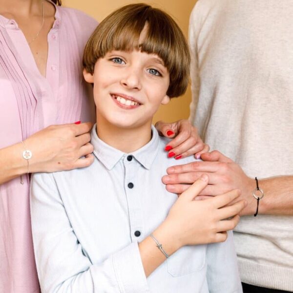 Set 3 bratari puzzle familie – Tata, mama si copil – Disc, banut si steluta – Argint 925