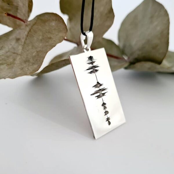 Pandantiv Amprenta Vocala – Unda Sonora Gravata – Argint 925