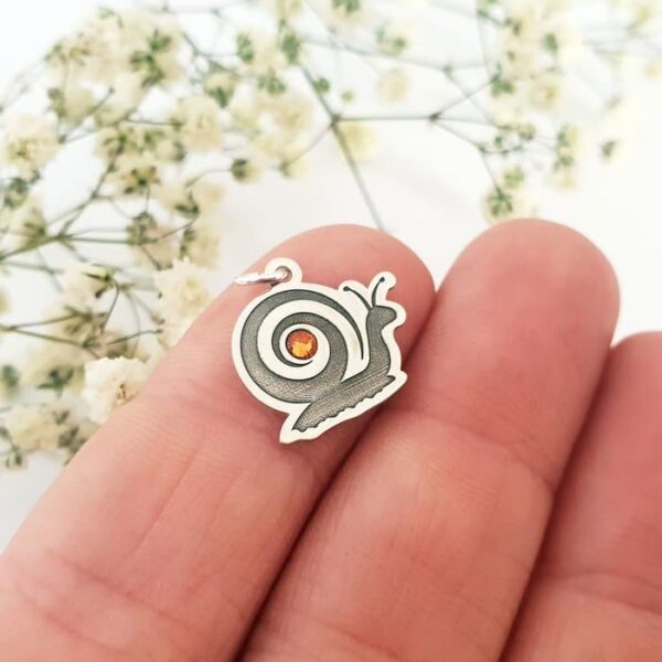 Pandantiv Melc – Argint 925 – cristal Swarovski