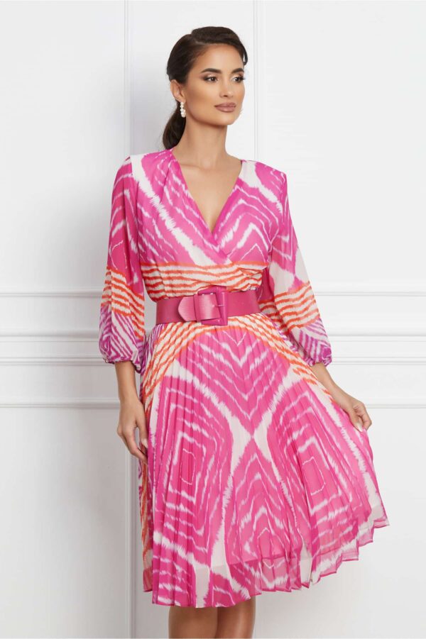 Rochie Catinca cu zebra prin fucsia si orange