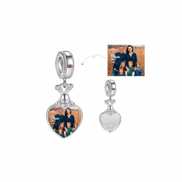Talisman din argint Custom Photo In Love
