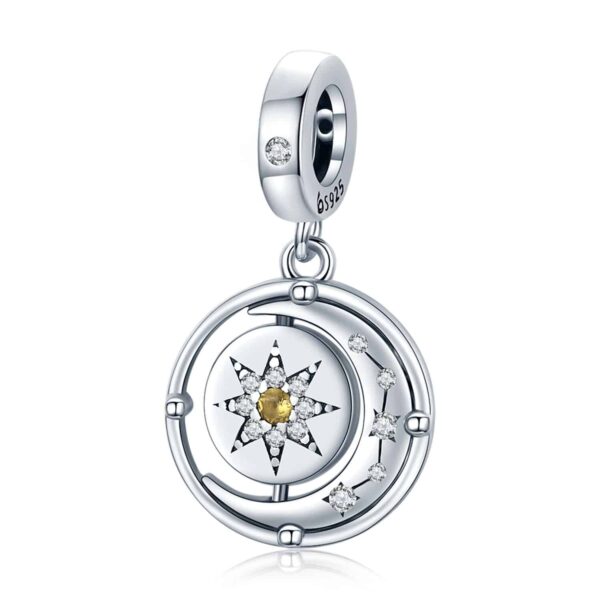 Talisman din argint Moon Star Pendant
