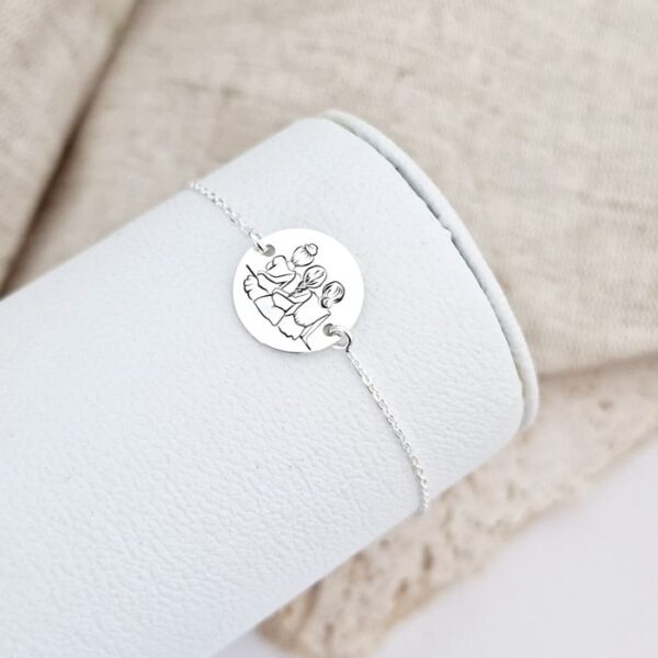 Bratara 3 surori / prietene cu lantisor – Argint 925