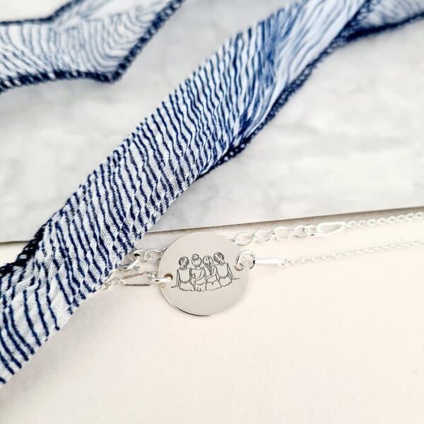 Bratara 4 surori / prietene cu lantisor – Argint 925