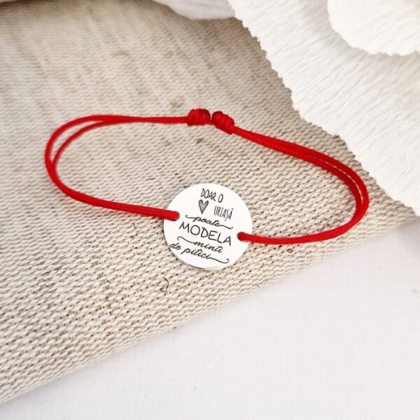 Bratara banut – Educatoare/Invatatoare – Argint 925 – snur reglabil