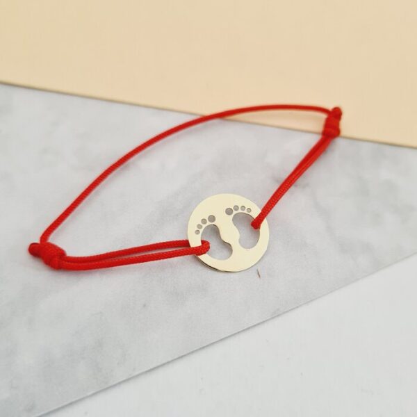 Bratara Banut Picioruse decupate Aur 9K- cu snur reglabil