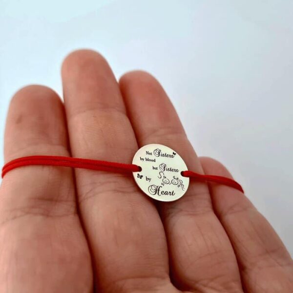 Bratara banut – Sisters by heart – Argint 925 – snur reglabil, diverse culori