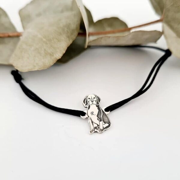 Bratara Beagle – Argint 925, snur reglabil