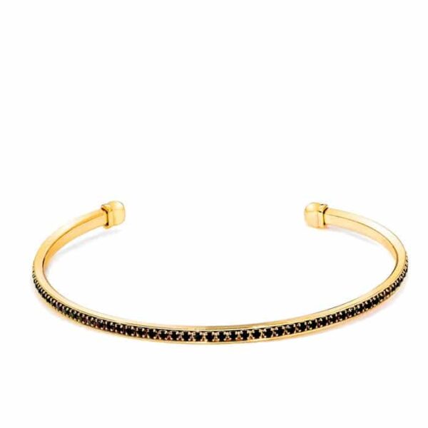 Bratara – Black&Gold Cuff – placata cu aur 18K