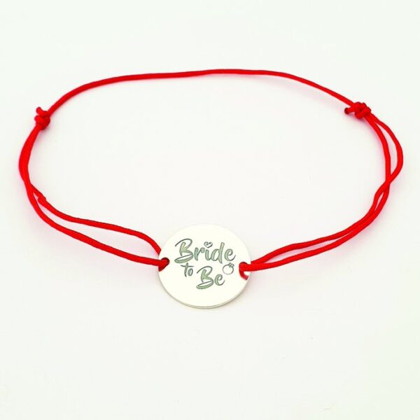 Bratara Bride to be – Argint 925, snur rosu
