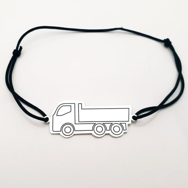 Bratara Camion – Argint 925, snur negru