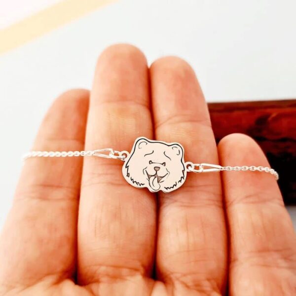 Bratara Chow Chow cu lantisor – Argint 925