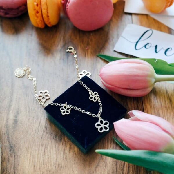 Bratara colectia Fairyland – Flower power – Argint 925 placat cu Aur Galben si Roz 18K