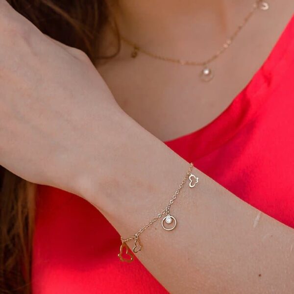 Bratara colectia Fairyland – Gracious dance – Argint 925 placat cu Aur Galben si Roz 18K