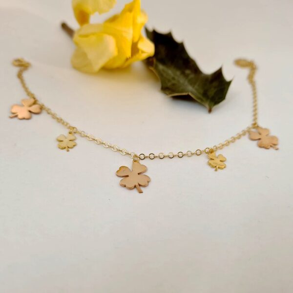 Bratara colectia Fairyland – Lucky clover – Argint 925 placat cu Aur Galben si Roz 18K