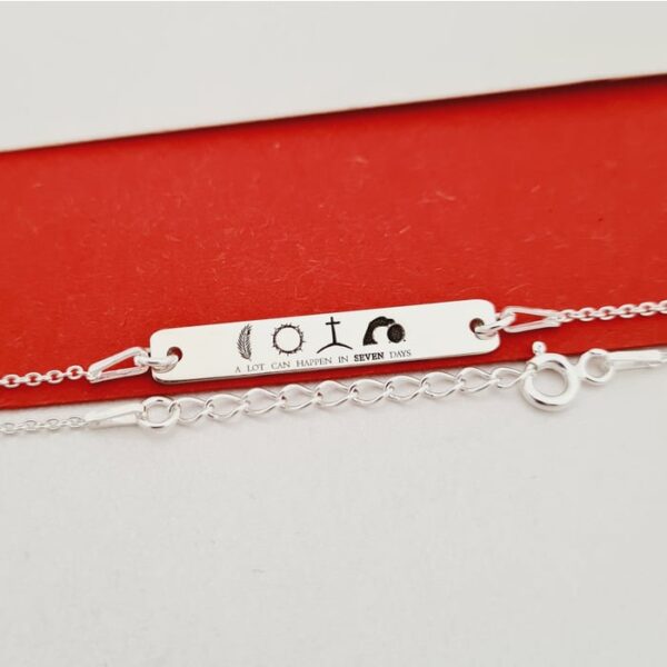 Bratara Crearea lumii in 7 zile – Bijuterie cu Har – Placuta si lantisor din Argint 925