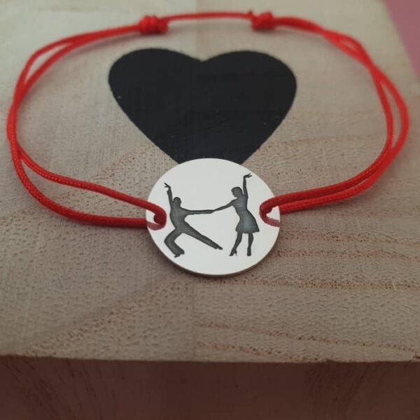 Bratara – Dans de cuplu – Latino – Argint 925 si snur rosu