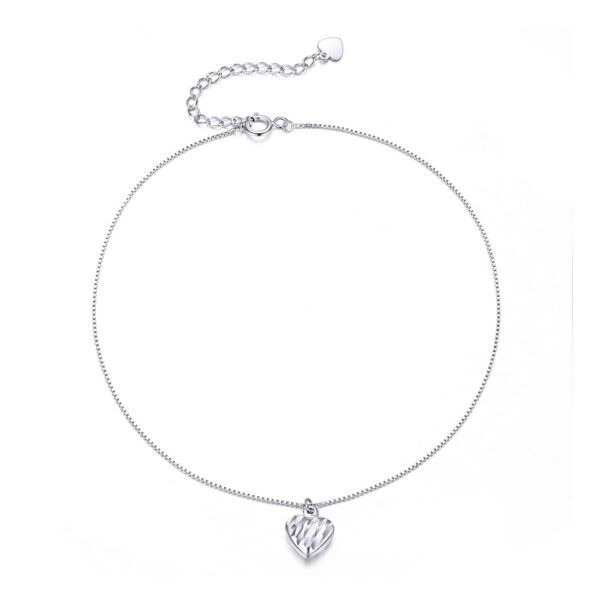 Bratara de glezna din argint Silver Heart