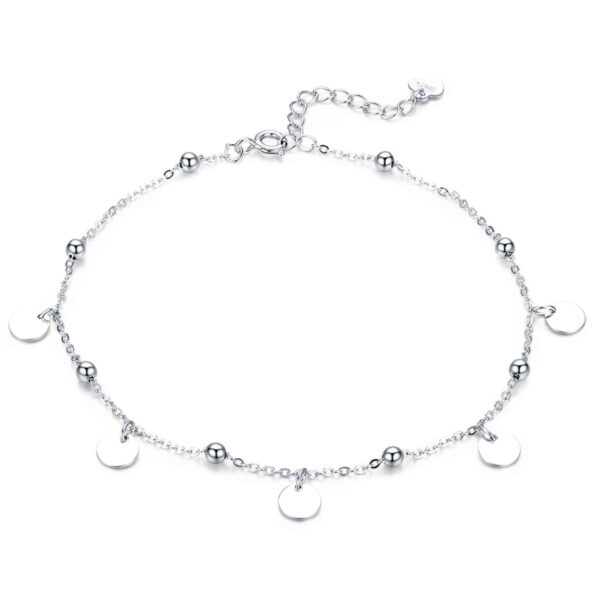 Bratara de glezna Silver Beads & Coins