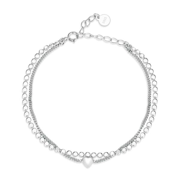 Bratara din argint Chains and Heart