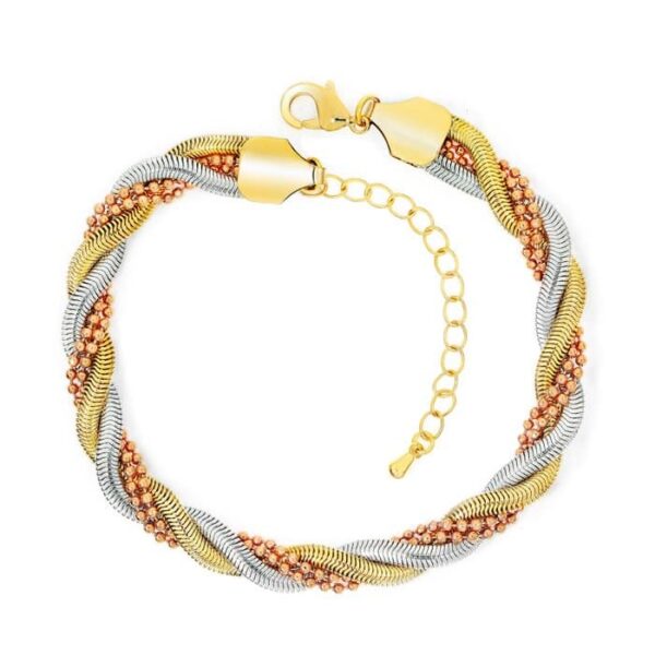 Bratara – Golden Twist – placata cu aur 18K