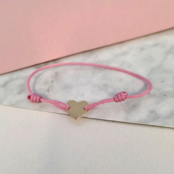 Bratara Inima – Aur Galben 9K – snur reglabil