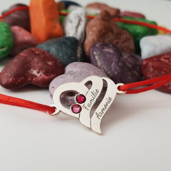 Bratara Iubire Pura – Argint 925 – cristale Swarovski – snur reglabil