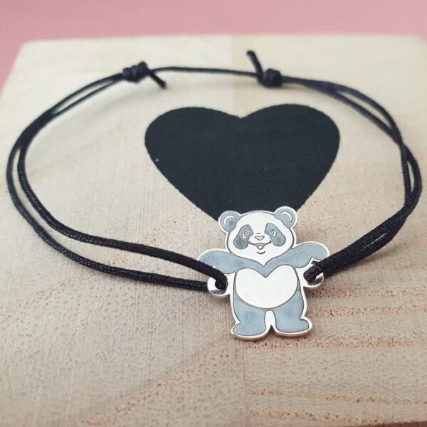 Bratara Panda – Argint 925, snur