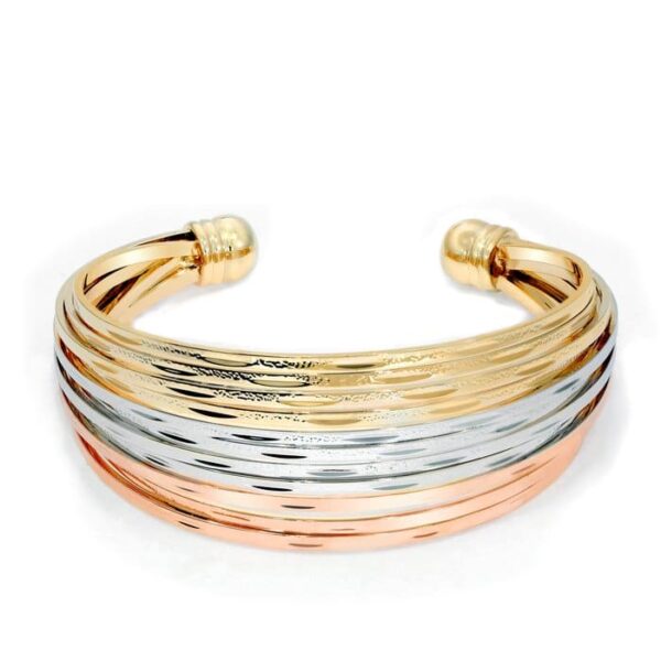 Bratara – Round Powerful Cuff – placata cu aur 18K