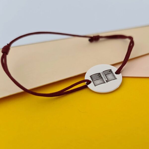 Bratara  Soarece de biblioteca – Argint 925, snur reglabil