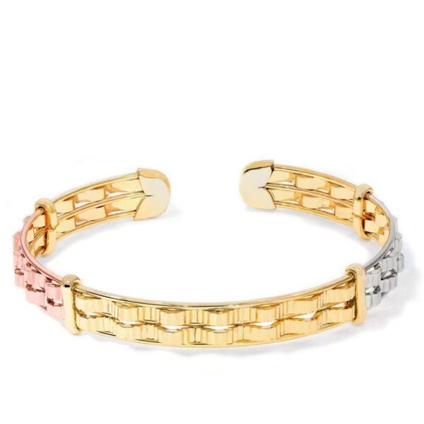 Bratara – Texture Wave – placata cu aur 18K