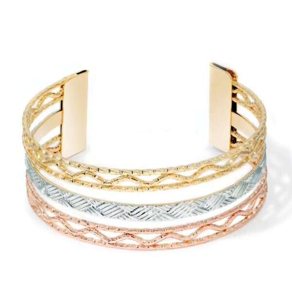 Bratara – Waving Pattern Cuff – placata cu aur 18K