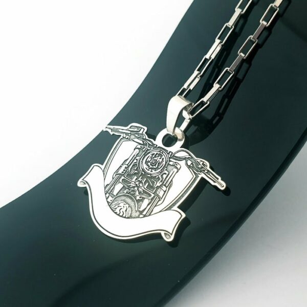 Lant cu pandantiv – Easy rider – Argint 925 – Chopper