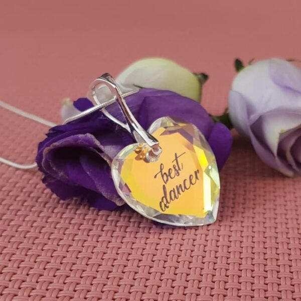 Lantisor cristal Swarovski inima gravat – Best Dancer
