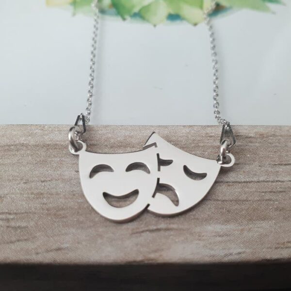 Lantisor cu pandantiv – Masti de teatru – Argint 925