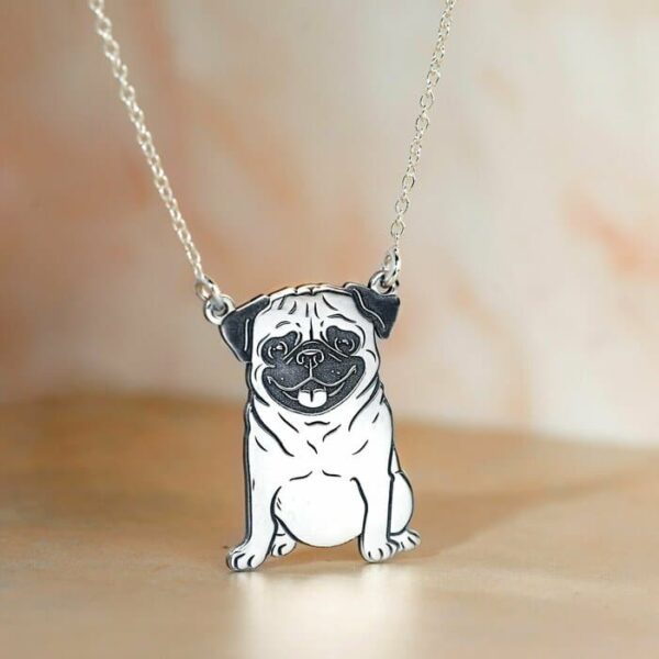 Lantisor cu pandantiv PUG – Argint 925