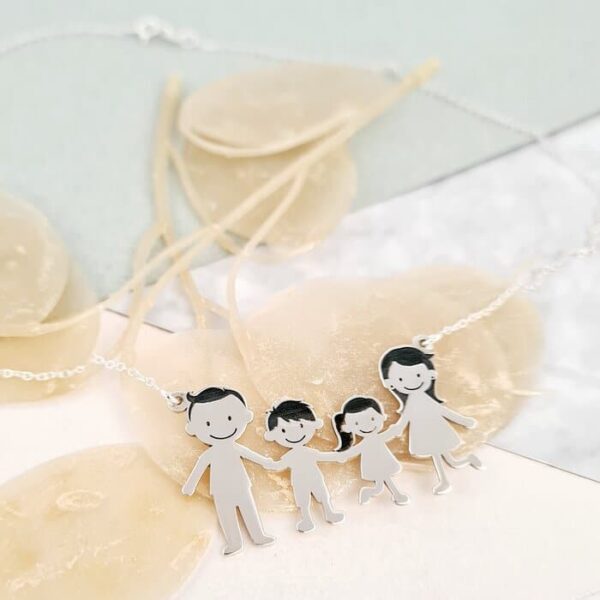 Lantisor Familie – 4 Membri – Argint 925