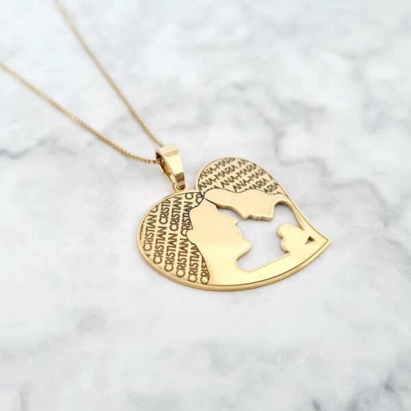 Lantisor Inima – Cuplu – Argint 925 placat cu Aur 18K