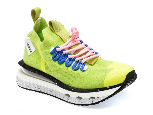 Pantofi BARRACUDA verzi, BD1255, din material textil