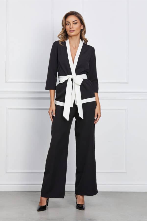 Compleu Delia negru cu sacou si pantaloni