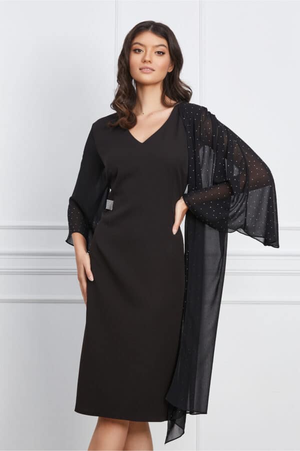 Rochie Ariana neagra cu strasuri