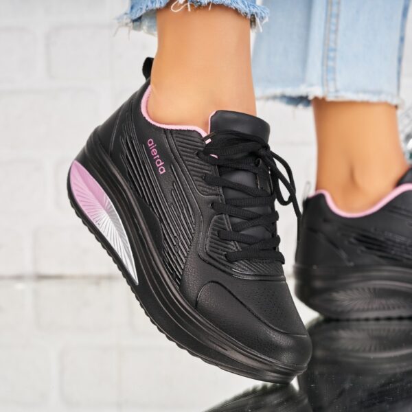 Adidasi Dama Negri din Piele Ecologica Samra2 A4919