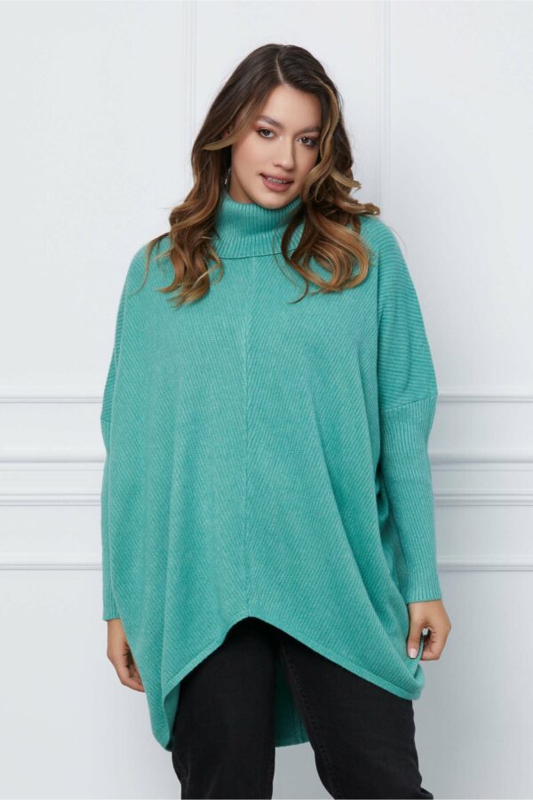 Bluza Aria verde din tricot over size